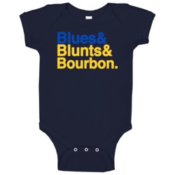 Blunts And Bourbon St Louis Hockey Dj Party Baby One Piece Blunts And Bourbon St Louis Hockey Dj Party Baby One Piece