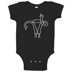 Uterus Flipping Off Female Reproductive Rights Supporter Premium Baby Uterus Flipping Off Female Reproductive Rights Supporter Premium Baby