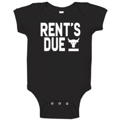 Rent's Due Training Workout Gym The Rock Fan Baby One Piece Rent's Due Training Workout Gym The Rock Fan Baby One Piece
