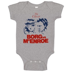 Bjorn Borg John Mcenroe Wimbledon Tennis Match Fan Baby One Piece