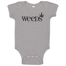 Weeds Tv Show Logo Raglan Baby One Piece Weeds Tv Show Logo Raglan Baby One Piece