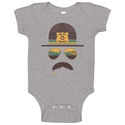 Super Troopers Trooper Face Silhouette Comedy Movie Fan Baby One Piece Super Troopers Trooper Face Silhouette Comedy Movie Fan Baby One Piece
