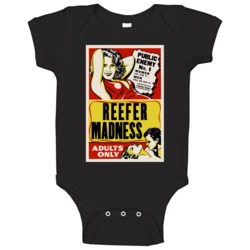 Reefer Madness Retro Classic Weed Movie Poster Baby One Piece