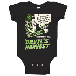 Marijuana The Devils Harvest Cool Stoner Kush Weed Baby One Piece Marijuana The Devils Harvest Cool Stoner Kush Weed Baby One Piece