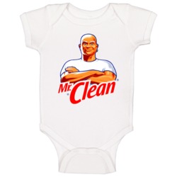 Mr Clean Logo Cleaning Product Fan Baby One Piece