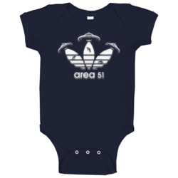 Area 51 Adidas Parody Funny Ufo Baby One Piece Area 51 Adidas Parody Funny Ufo Baby One Piece