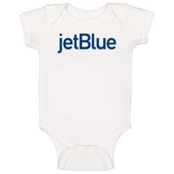Jetblue Airways Corporation Nasdaq Company Logo Employee Fan Baby One Jetblue Airways Corporation Nasdaq Company Logo Employee Fan Baby One