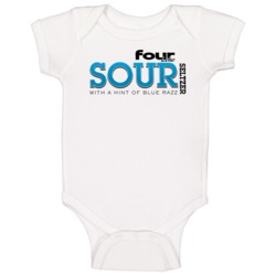 Four Loko Sour Blue Razz Baby One Piece Four Loko Sour Blue Razz Baby One Piece
