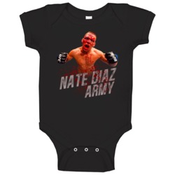 Nate Diaz Army Blood Mma Baby One Piece Nate Diaz Army Blood Mma Baby One Piece