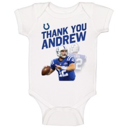 Andrew Luck Indianapolis Football Thank You Baby One Piece Andrew Luck Indianapolis Football Thank You Baby One Piece