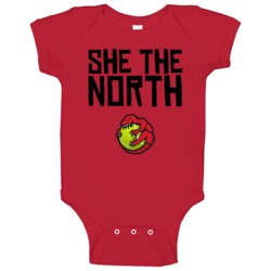 Bianca Andreescu She The North Tennis Ball Raptor Baby One Piece Bianca Andreescu She The North Tennis Ball Raptor Baby One Piece
