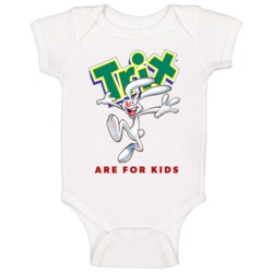 Trix Are For Kids 1990s Ceral Rabbit Baby One Piece Trix Are For Kids 1990s Ceral Rabbit Baby One Piece