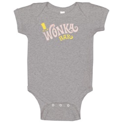 Vintage Wonka Bar Chocolate Baby One Piece Vintage Wonka Bar Chocolate Baby One Piece
