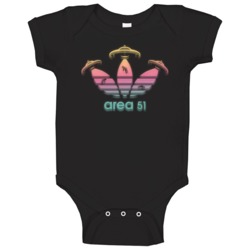 Storm Area 51 Adidas Parody Funny Ufo Baby One Piece Storm Area 51 Adidas Parody Funny Ufo Baby One Piece