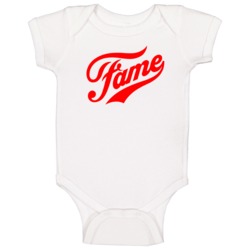 Fame Retro 80s Tv Show Logo Fan Baby One Piece Fame Retro 80s Tv Show Logo Fan Baby One Piece