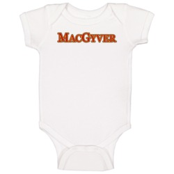 Macgyver Retro 80s Tv Show Logo Fan Baby One Piece Macgyver Retro 80s Tv Show Logo Fan Baby One Piece