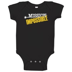 Mission Impossible Retro 80s Tv Show Logo Fan Baby One Piece Mission Impossible Retro 80s Tv Show Logo Fan Baby One Piece