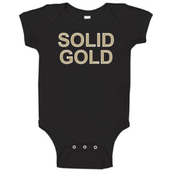 Solid Gold Retro 80s Tv Show Logo Fan Baby One Piece Solid Gold Retro 80s Tv Show Logo Fan Baby One Piece
