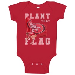 Nick Bosa Plant That Flag San Francisco Football Fan Baby One Piece Nick Bosa Plant That Flag San Francisco Football Fan Baby One Piece