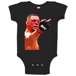 Nate Diaz Middle Finger Fighter Mma Fan Baby One Piece Nate Diaz Middle Finger Fighter Mma Fan Baby One Piece