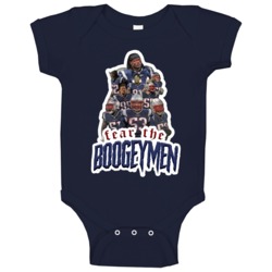 Fear The Boogeymen New England Linemen Football Baby One Piece Fear The Boogeymen New England Linemen Football Baby One Piece