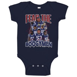 New England Football Fear The Boogymen Defensemen Baby One Piece New England Football Fear The Boogymen Defensemen Baby One Piece
