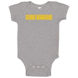 Geaux Burreaux Joe Burrow College Football Baby One Piece Geaux Burreaux Joe Burrow College Football Baby One Piece