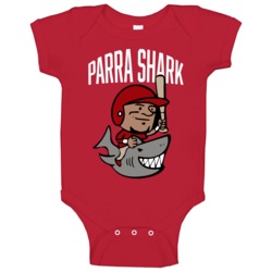 Parra Shark Gerardo Parra Washington Baseball Baby One Piece Parra Shark Gerardo Parra Washington Baseball Baby One Piece