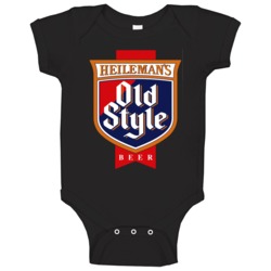 Heilemans Old Style Beer Cool Brewery Retro Brew Logo Baby One Piece Heilemans Old Style Beer Cool Brewery Retro Brew Logo Baby One Piece