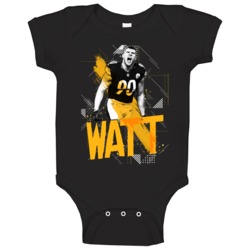 Tj Watt Pittsburgh Football Geometric Baby One Piece Tj Watt Pittsburgh Football Geometric Baby One Piece