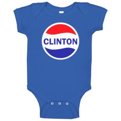 Hillary Clinton Democrat President Pepsi Logo Baby One Piece Hillary Clinton Democrat President Pepsi Logo Baby One Piece