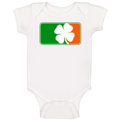 Irish Ireland Shamrock Major League Logo Parody Baby One Piece Irish Ireland Shamrock Major League Logo Parody Baby One Piece