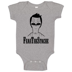 Bob's Burgers Belcher Fear The Stache Baby One Piece Bob's Burgers Belcher Fear The Stache Baby One Piece