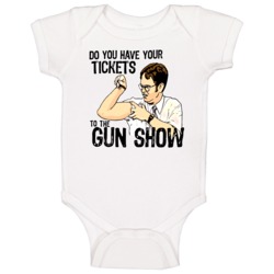 The Office Dwight Schrute Gun Show Baby One Piece The Office Dwight Schrute Gun Show Baby One Piece