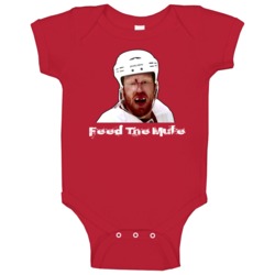 Johan The Mule Franzen Detroit Hockey Feed Baby One Piece Johan The Mule Franzen Detroit Hockey Feed Baby One Piece