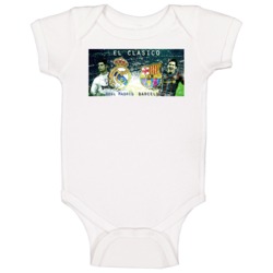 El Classico Barcelona Real Madrid Soccer Futbal Baby One Piece