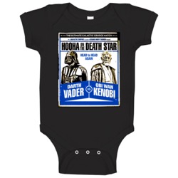 Darth Vader Obi Wan Kenobi Star Wars Fight Baby One Piece