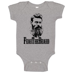 Ned Kelly Gang Australia Fear The Beard Baby One Piece Ned Kelly Gang Australia Fear The Beard Baby One Piece
