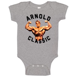 Arnold Schwarzenegger Olympic Olympian Actor Muscle Baby One Piece Arnold Schwarzenegger Olympic Olympian Actor Muscle Baby One Piece
