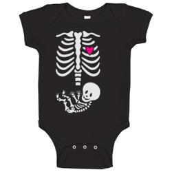 Skeleton Baby Maternity Halloween Funny Pregnant Baby One Piece Skeleton Baby Maternity Halloween Funny Pregnant Baby One Piece