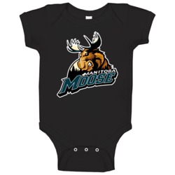 Manitoba Moose Hockey Winnipeg Retro Baby One Piece Manitoba Moose Hockey Winnipeg Retro Baby One Piece