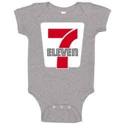 7 Eleven Seven Eleven Halloween Costume Baby One Piece 7 Eleven Seven Eleven Halloween Costume Baby One Piece