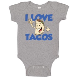 I Love Tacos Foodie Funny Geek Mexican Food Baby One Piece I Love Tacos Foodie Funny Geek Mexican Food Baby One Piece