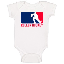 Roller Hockey Silhouette Fun Major League Sports Parody Baby One Piece Roller Hockey Silhouette Fun Major League Sports Parody Baby One Piece