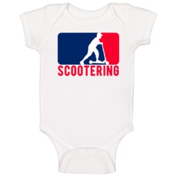 Scootering Silhouette Fun Major League Sports Parody Baby One Piece Scootering Silhouette Fun Major League Sports Parody Baby One Piece