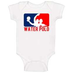 Water Polo Silhouette Fun Major League Sports Parody Baby One Piece Water Polo Silhouette Fun Major League Sports Parody Baby One Piece