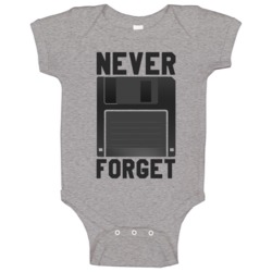 Never Forget Floppy Disk Silicon Valley Popular Tv Show Baby One Piece Never Forget Floppy Disk Silicon Valley Popular Tv Show Baby One Piece