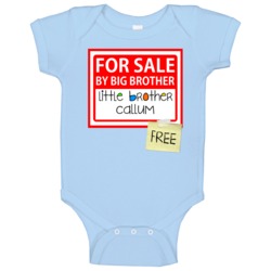 Little Brother Callum For Sale Funny Sibling Baby One Piece Little Brother Callum For Sale Funny Sibling Baby One Piece