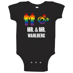 Mr And Mr Wahlberg Last Name Gay Pride Baby One Piece Mr And Mr Wahlberg Last Name Gay Pride Baby One Piece
