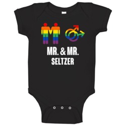 Mr And Mr Seltzer Last Name Gay Pride Baby One Piece Mr And Mr Seltzer Last Name Gay Pride Baby One Piece